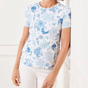 NWT Talbots Crewneck Tee - Whimsical Jacobean